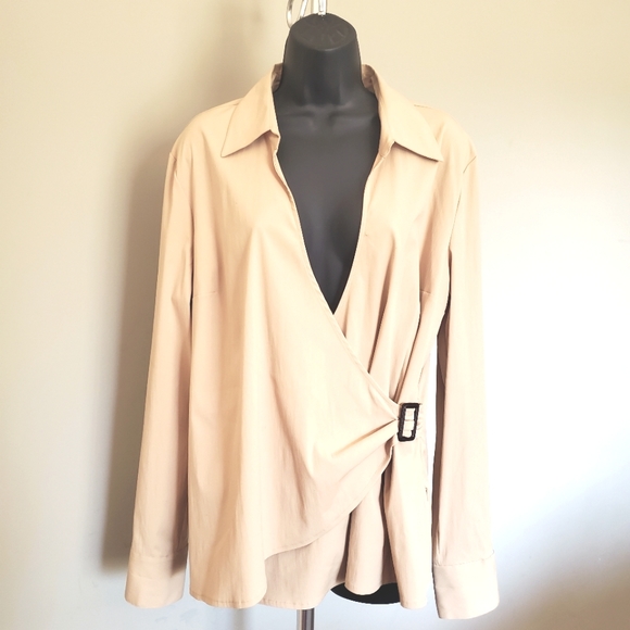 Jessica Faux Wrap Blouse - Picture 1 of 6